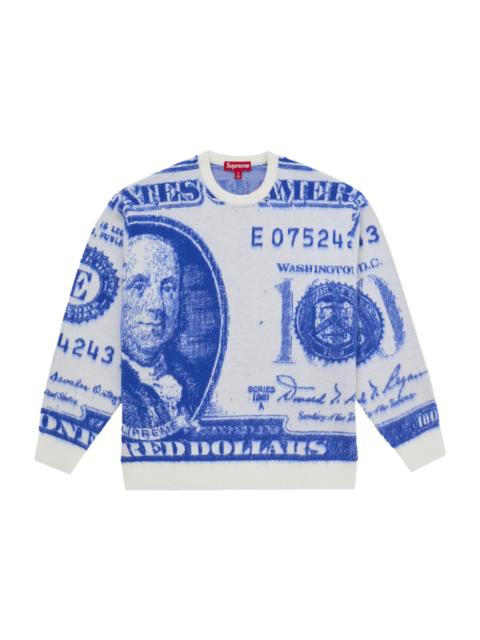 Supreme Money Sweater White