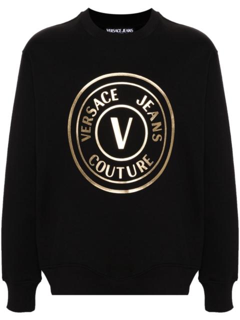 V-Emblem cotton sweatshirt