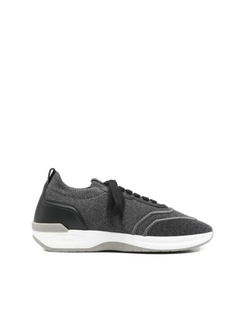 panelled lace-up sneakers