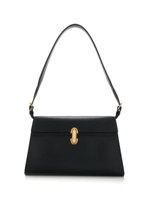 The Symmetry Leather Shoulder Bag black