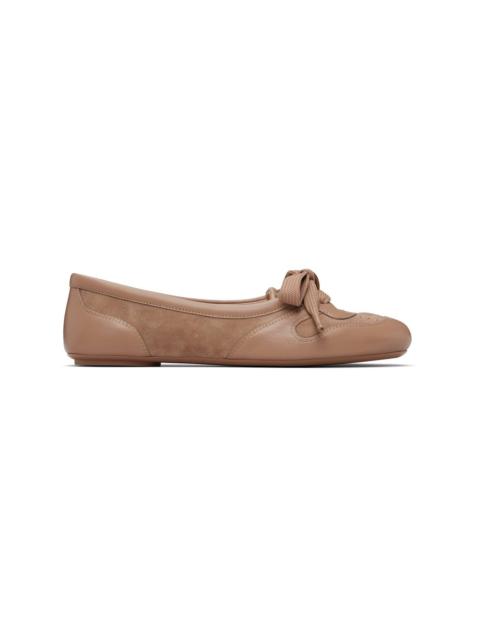 Pink Vault Ballerina Flats