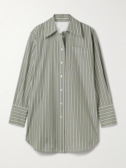 Oversized Striped Cotton-poplin Shirt