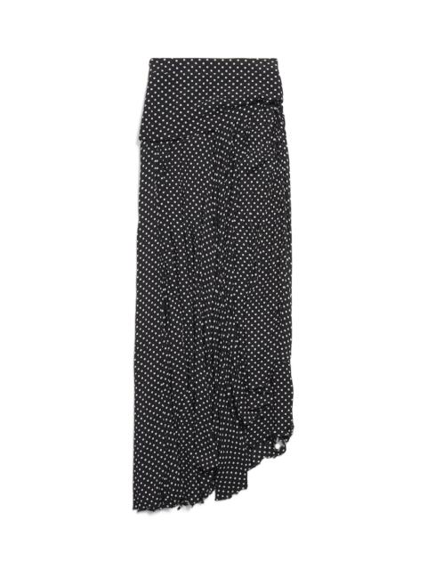Women's Tucked-in Maxi Skirt in Black/ecru