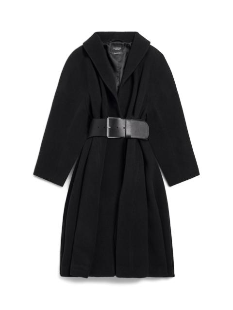 Women's Wrap Coat in Black