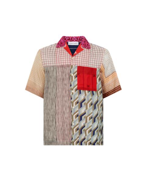 Regenerated Silk Scarves Bowling Shirt