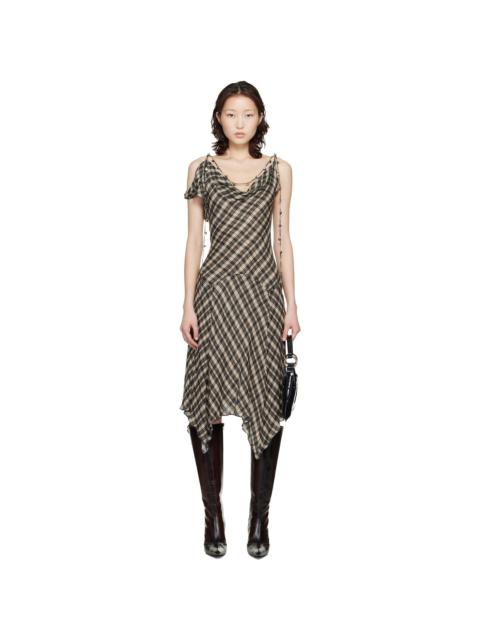 Black & Off-White Tess Midi Dress