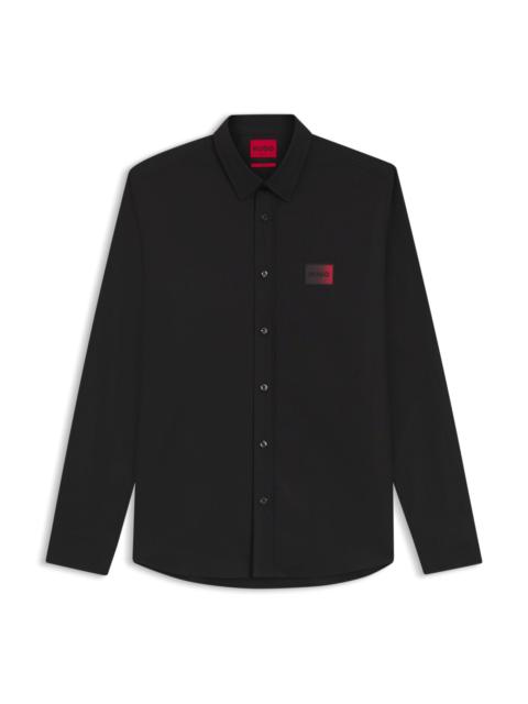 RELAXED-FIT SHIRT IN STRETCH-COTTON CANVAS