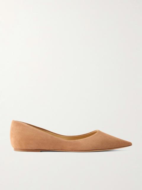 Devil Suede Ballet Flats