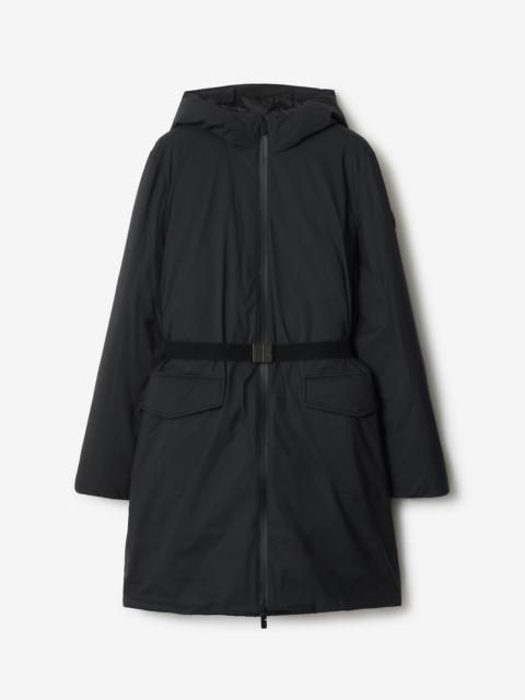 Mid-length Hooded Nylon Coat