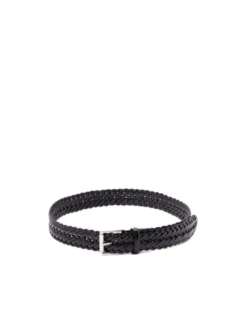 braided leather belt