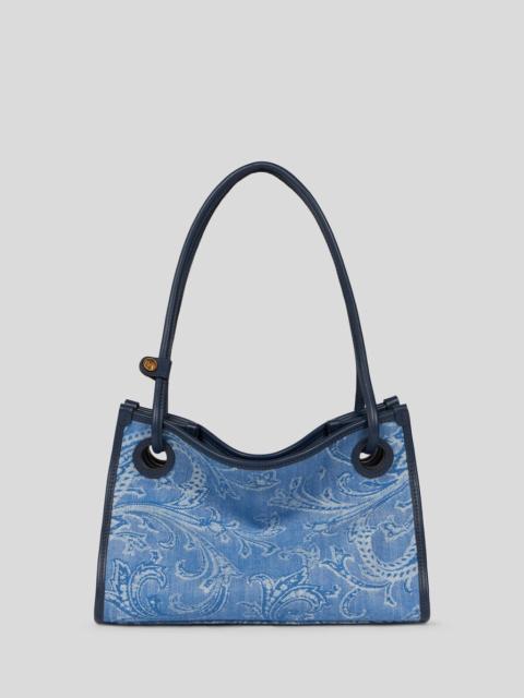 SMALL EYES JACQUARD DENIM TOTE BAG