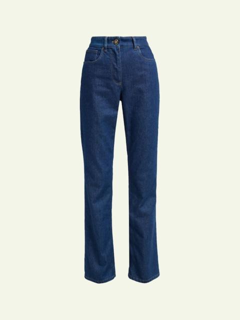 High-Rise Bootcut-Leg Denim Jeans