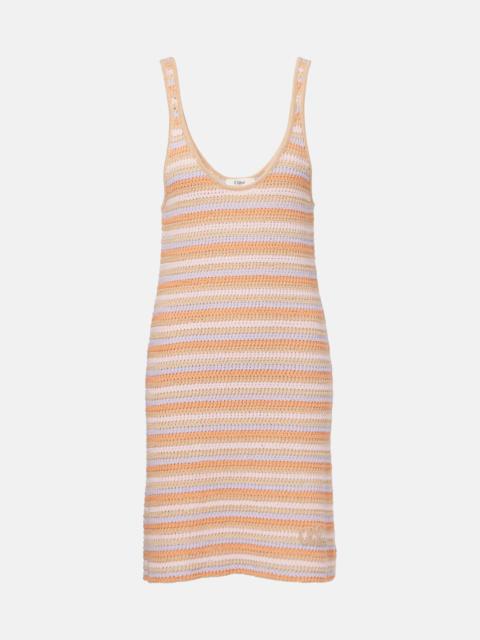 Knitted cotton minidress