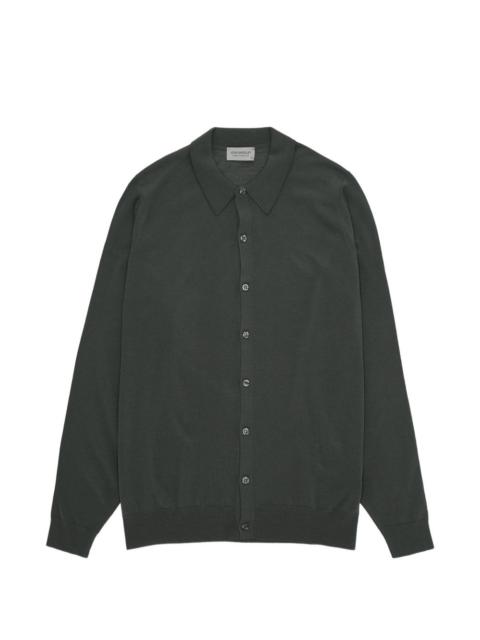 Tibor button-up merino-wool shirt