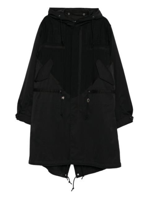 drawstring hooded coat