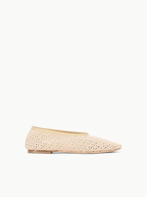 STAUD ALBA BALLET FLAT CREAM CROCHET