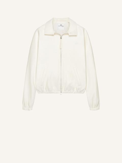 VINYL ZIPPED BOMBER JACKET