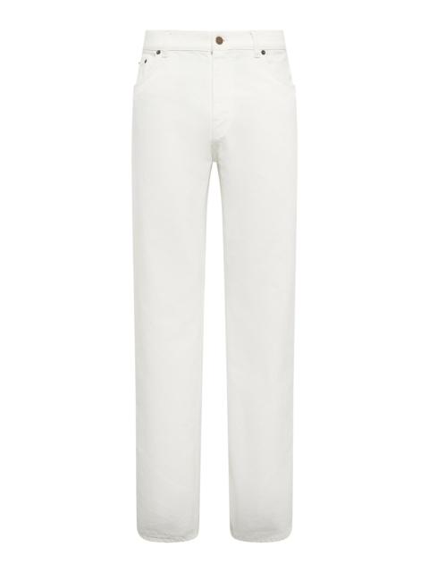 Rey Straight-leg Five Pocket Pant in White Recycled Cotton Denim