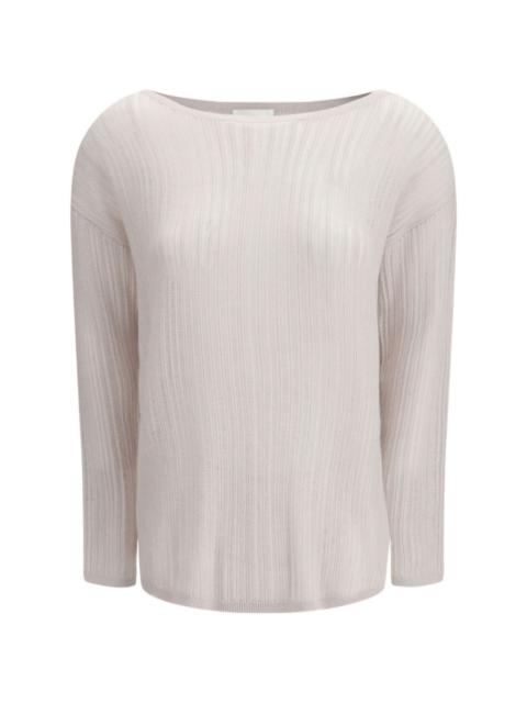 boatneck ribbed knitwear