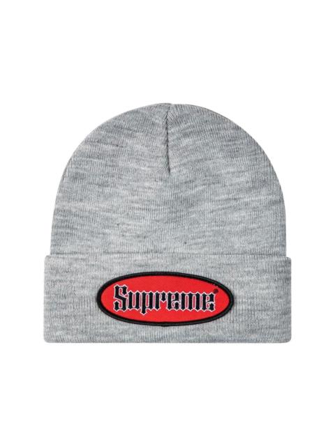 oval patch beanie
