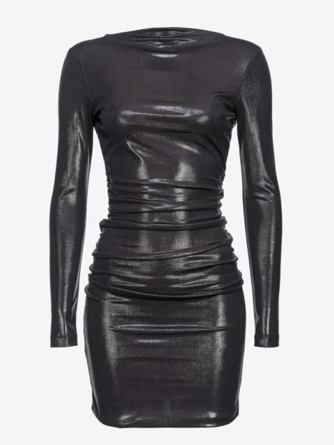 PINKO LAMINATED JERSEY MINI DRESS - 103041Y5RAZ99 | REVERSIBLE