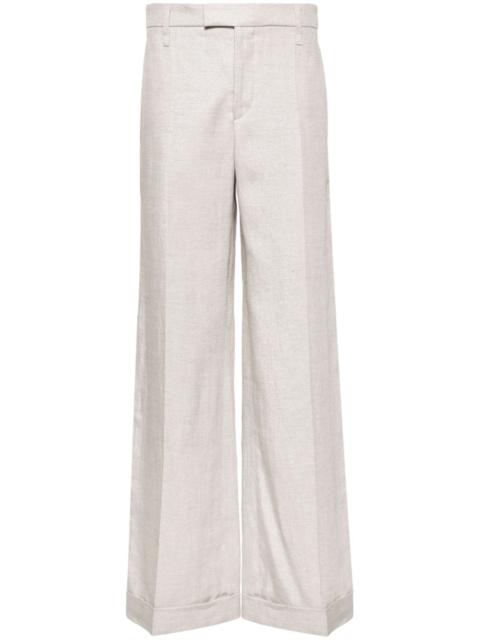 lurex wide-leg trousers