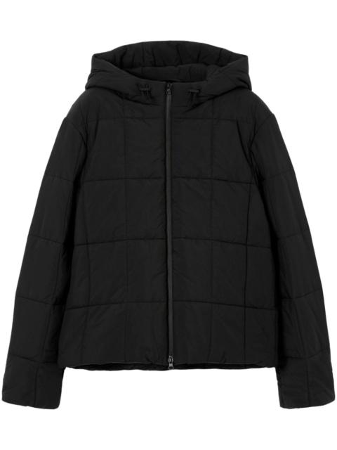hooded quilted padded jacket