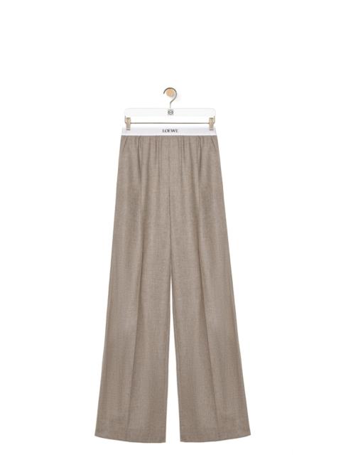 Trousers in wool and cashmere