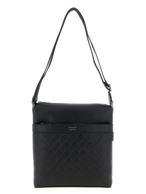 'Ferragamo Monogram' Messenger Crossbody Bag