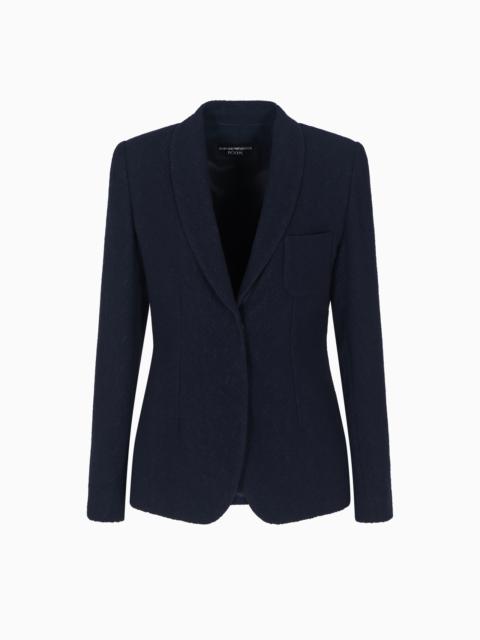 ICON SINGLE-BREASTED BLAZER IN JACQUARD WITH A CHEVRON MOTIF
