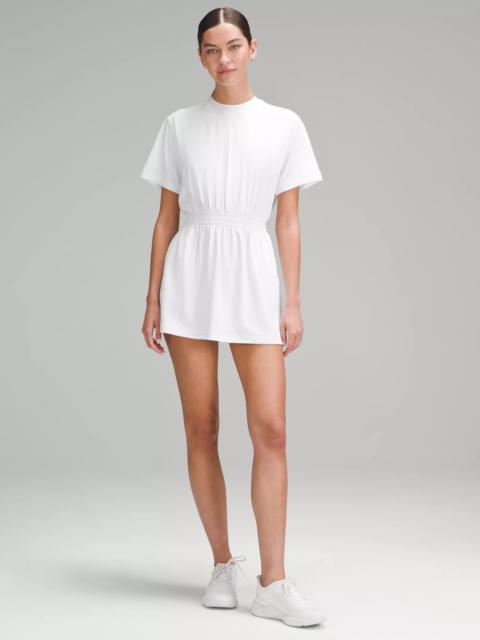 Smocked-Waist T-Shirt Dress