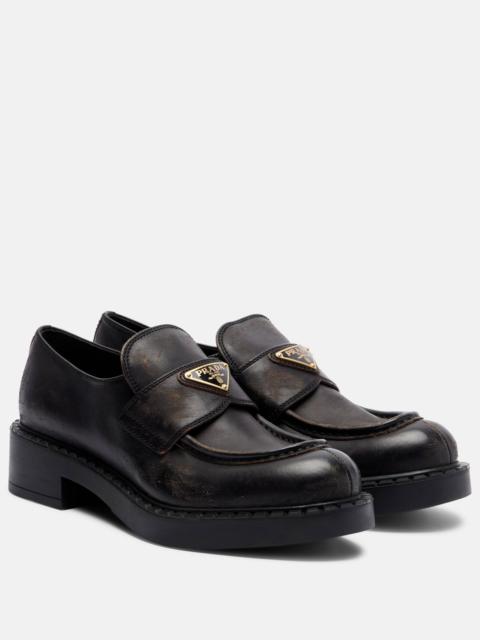 Leather penny loafers