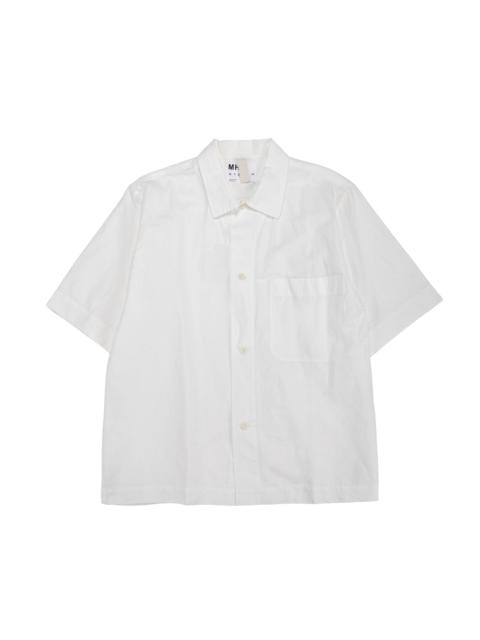 MHL S/S PJ Shirt Cotton Linen Poplin Chalk