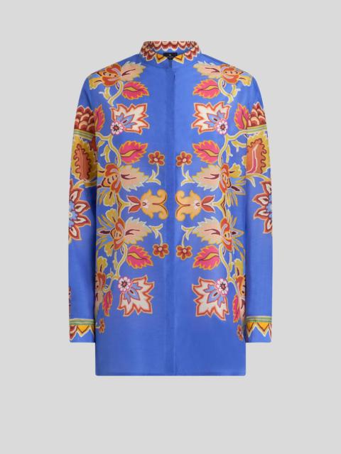 COTTON AND SILK SHIRT WITH PRINT