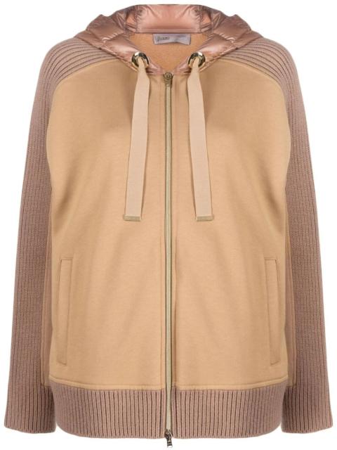 hooded zip-up jacket