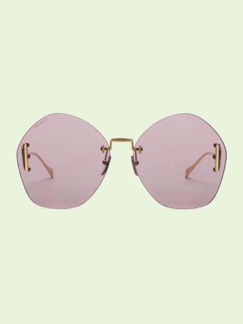 Geometric-frame sunglasses