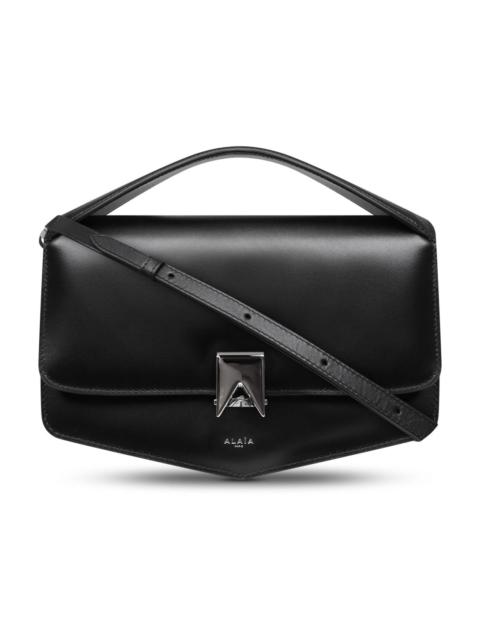 LE PAPA EAST WEST BOX CALFSKIN BAG | BLACK/SILVER