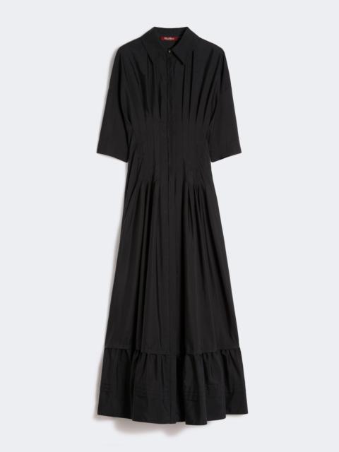 Cotton poplin dress - BLACK