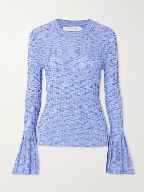 Mouline Ribbed-knit Sweater