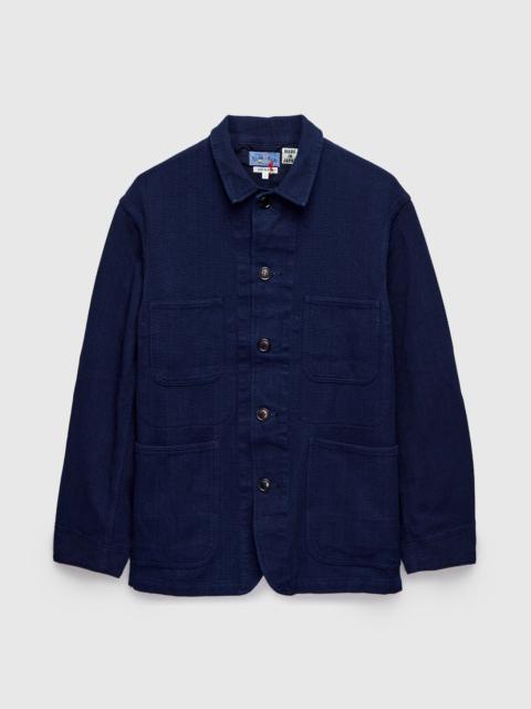 Light Sashiko Coverall Jacket in Pure Indigo