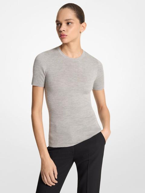 Cashmere Short-Sleeve Sweater