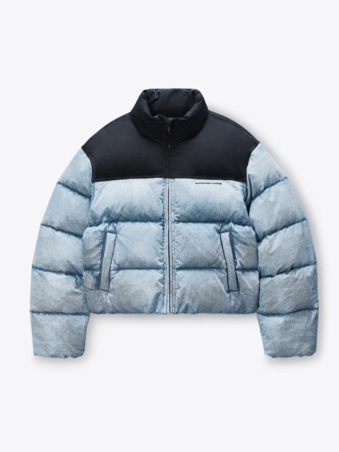 Trompe-L’Oeil Denim Puffer Jacket