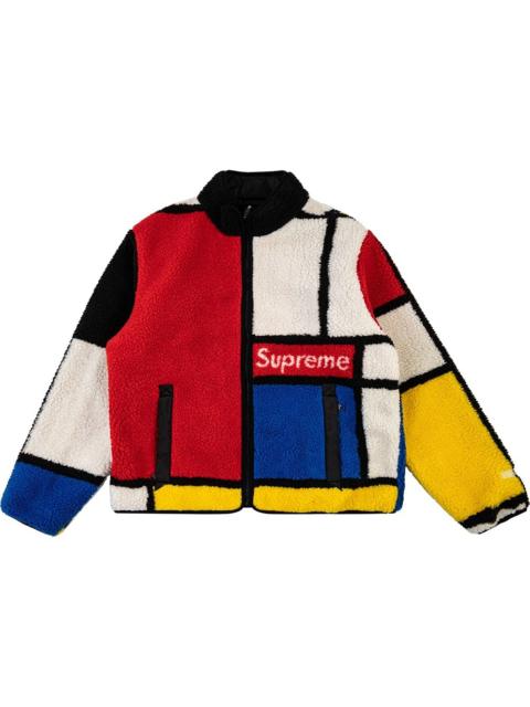 reversible color-blocked fleece jacket