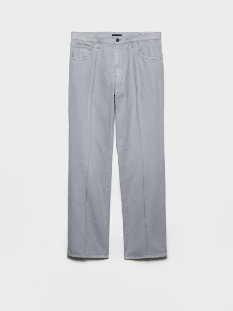 Five-pocket washed denim jeans