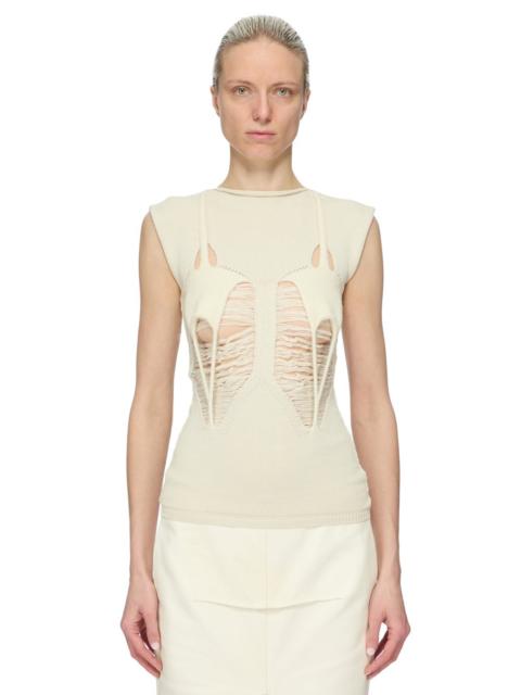 cut-out sleeveless top