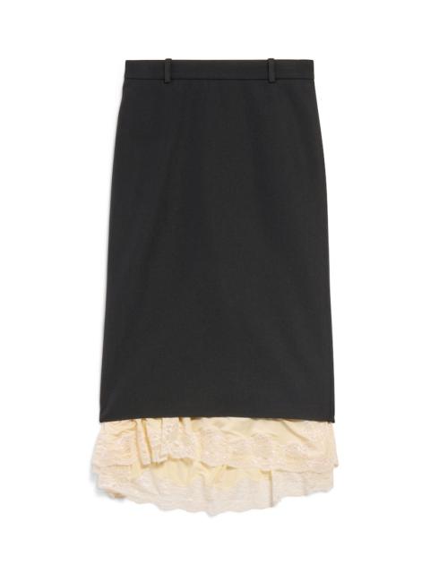 Women's Lingerie Tailored Skirt in Black