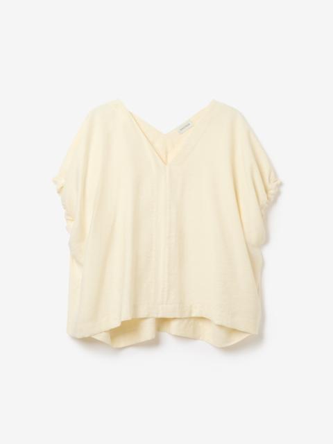 Rouched V-neck top