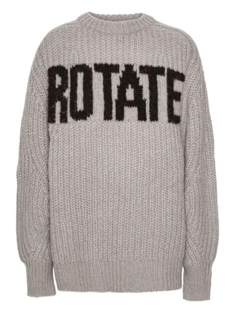logo ribbed-knit sweater