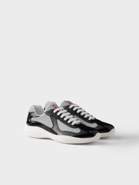 Patent leather and technical fabric Prada America's Cup sneakers