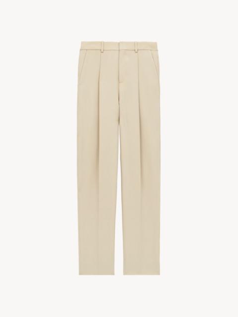 HIGH-WAISTED PANTS IN LIGHT WOOL